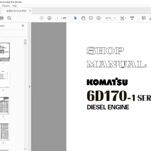 Komatsu 6D170-1 Series Diesel Engine Shop Manual SEBE6161A16 PDF