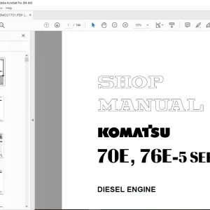 Komatsu 70E-5,76E-5 Series Diesel Engine Shop Manual SEBM037701 PDF
