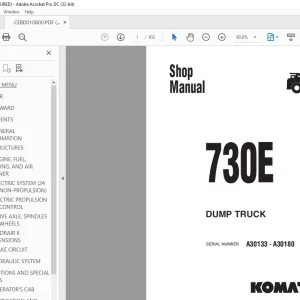 Komatsu 730E-2 Dump Truck Shop Manual CEBM010800 - PDF DOWNLOAD