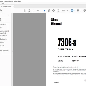 Komatsu 730E-8 DUMP TRUCK Shop Manual CEBM026602 - PDF DOWNLOAD
