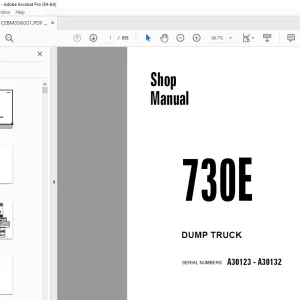 Komatsu 730E DUMP TRUCK Shop Manual CEBM006001 PDF