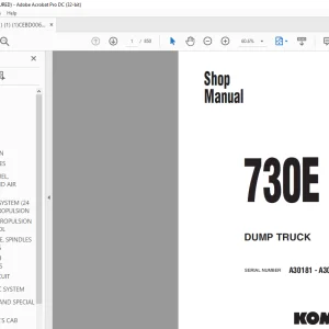 Komatsu 730E DUMP TRUCK Shop Manual CEBM006701 - PDF DOWNLOAD