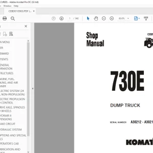 Komatsu 730E Dump Truck Shop Manual CEBM010900 - PDF DOWNLOAD