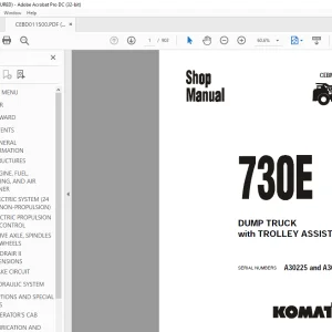 Komatsu 730E Dump Truck Shop Manual CEBM011500 - PDF DOWNLOAD