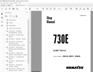 Komatsu 730E Dump Truck Shop Manual CEBM014801 PDF