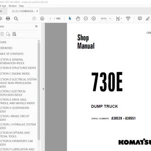 Komatsu 730E Dump Truck Shop Manual CEBM020301 PDF