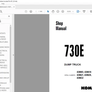 Komatsu 730E Dump Truck Shop Manual CEBM024401 - PDF DOWNLOAD
