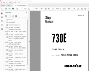 Komatsu 730E Dump Truck Shop Manual CEBM025700 PDF