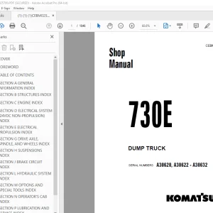 Komatsu 730E Dump Truck Shop Manual CEBM025700 PDF