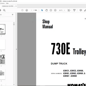 Komatsu 730E Trolley Dump Truck Shop Manual CEBM026100 PDF