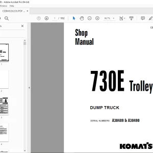 Komatsu 730E Trolley Dump Truck Shop Manual CEBM026200 PDF