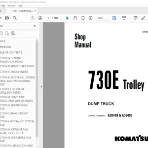 Komatsu 730E Trolley Dump Truck Shop Manual CEBM026200 PDF