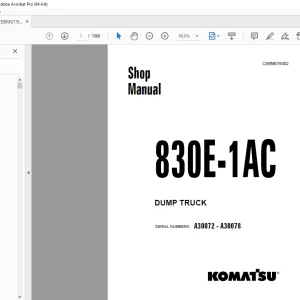 Komatsu 830E-1AC Dump Truck Shop Manual CEBM019302 - PDF DOWNLOAD