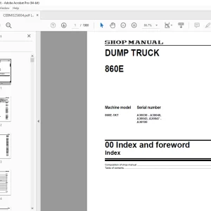 Komatsu 860E Dump Truck Parts Manual CEBN00015-04 - PDF DOWNLOAD