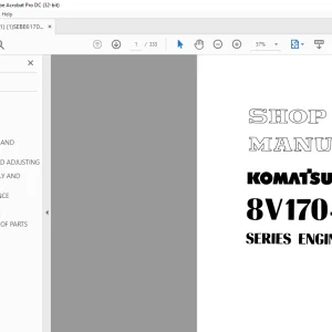 Komatsu 8V170-1 Series Engine Shop Manual SEBE61700104 - PDF DOWNLOAD