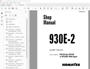 Komatsu 930E-2 Dump Truck Shop Manual CEBM006402 PDF