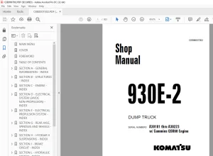 Komatsu 930E-2 Dump Truck Shop Manual CEBM007002 - PDF DOWNLOAD