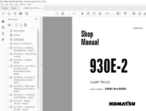 Komatsu 930E-2 Dump Truck Shop Manual CEBM012401 - PDF DOWNLOAD