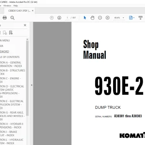 Komatsu 930E-2 Dump Truck Shop Manual CEBM012401 - PDF DOWNLOAD