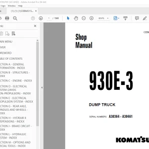 Komatsu 930E-3 Dump Truck Shop Manual - PDF DOWNLOAD 