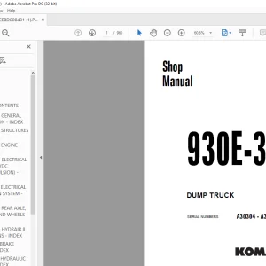Komatsu 930E-3 Dump Truck Shop Manual CEBM008401  - PDF DOWNLOAD