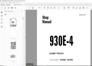 Komatsu 930E-4 DUMP TRUCK Shop Manual CEBM023603 PDF