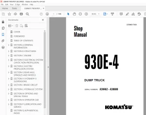 Komatsu 930E-4 Dump Truck Shop Manual CEBM017909 PDF