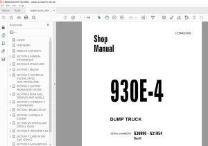Komatsu 930E-4 Dump Truck Shop Manual CEBM023902 PDF