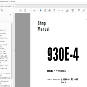 Komatsu 930E-4 Dump Truck Shop Manual CEBM023902 PDF