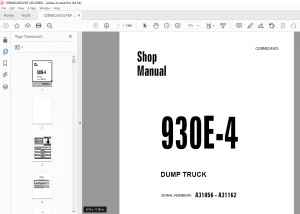 Komatsu 930E-4 Dump Truck Shop Manual CEBM024503 PDF