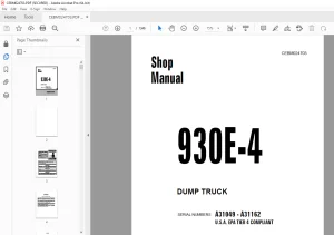 Komatsu 930E-4 Dump Truck Shop Manual CEBM024703 PDF