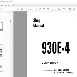 Komatsu 930E-4 Dump Truck Shop Manual CEBM024703 PDF
