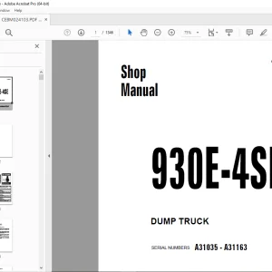 Komatsu 930E-4SE Dump Truck Shop Manual CEBM024103 PDF