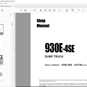 Komatsu 730E DUMP TRUCK Shop Manual CEBM026501 PDF
