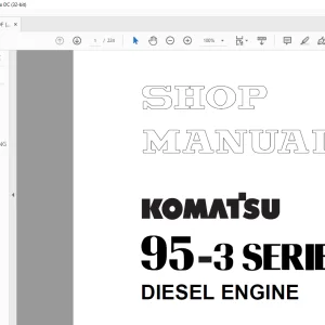 Komatsu 95-3 Series Diesel Engine Shop Manual SEBM031002 - PDF