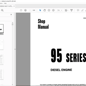Komatsu 95 Series Diesel Engine Shop Manual SEBE61460114 PDF DOWNLOAD