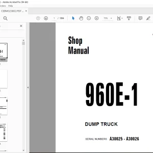 Komatsu 960E-1 DUMP TRUCK Shop Manual CEBM023802 PDF