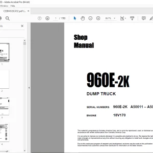 Komatsu 960E-2K Dump Truck Shop Manual CEBM026302 PDF