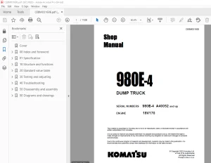 Komatsu 980E-4 Dump Truck Shop Manual CEBM031606 PDF