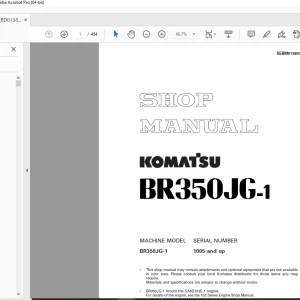 Komatsu BR350JG-1 Shop Manual SEBM013803 -PDF DOWNLOAD