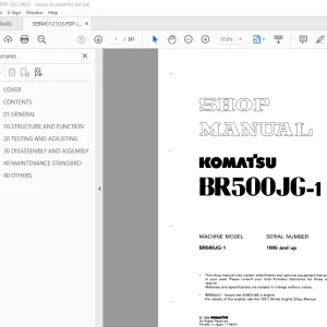 Komatsu BR500JG-1 Mobile Crusher Shop Manual SEBM012103 PDF