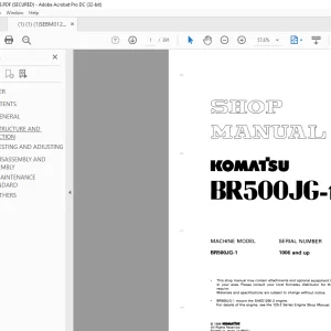 Komatsu BR500JG-1 Shop Manual SEBM012103 - PDF DOWNLOAD