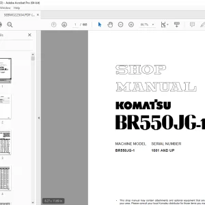 Komatsu BR550JG-1 Mobile Crusher Shop Manual SEBM022504 PDF
