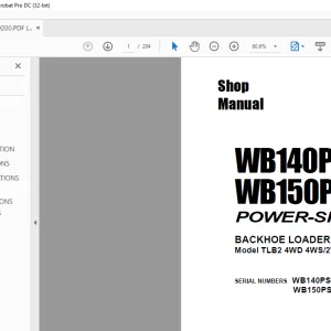 Komatsu Backhoe Loader WB140PS-2 WB150PS-2 (ITA) Shop Manual_CEBD009200 PDF