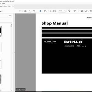 Komatsu Bulldozer D31PLL-21 Shop Manual SEN06775-01 PDF DOWNLOAD