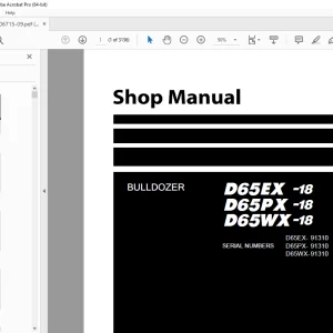 Komatsu Bulldozer D65EX-18,D65PX-18,D65WX-18 Shop Manual SEN06715-09 PDF