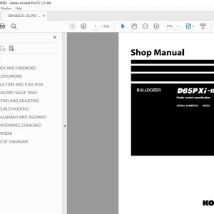 Komatsu Bulldozer D65PXi-18 Shop Manual SEN06620-05 - PDF DOWNLOAD