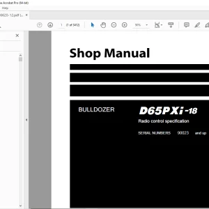 Komatsu Bulldozer D65PXi-18 Shop Manual SEN06620-12 PDF