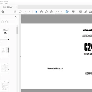 Komatsu C240 Diesel Engine Shop Manual C240-BE2 PDF