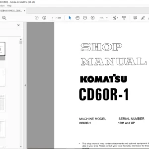 Komatsu CD60R-1 Shop Manual SEBM019903 PDF